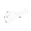 ACA Lighting svítidlo na zrcadlo LED 8W 3000K 520lm VIDE chrom IP44 50X16X9,5CM PN77LEDW50CH