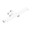 ACA Lighting svítidlo na zrcadlo LED 8W 3000K 520lm VOIR chrom IP44 50X4X10,5CM PN78LEDW50CH