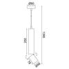 ACA Lighting závěsné svítidlo 1XGU10 BABEL bílá kov IP20 D5,6XD8XH140CM RA3551PWH