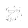 ACA Lighting nástěnné a stropní svítidlo 1XGU10 DIVINO šedá hliník IP20 12X7X13,5CM RA3631SGY