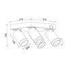 ACA Lighting stropní svítidlo 4XGU10 DIVINO šedá hliník IP20 21X21X13,5CM RA3634CGY