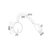 ACA Lighting nástěnné svítidlo LED 3W 3200K 190LM bílá kov D8X36CM ALIS SF1501LEDW