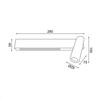 ACA Lighting nástěnné svítidlo LED 13W 3200K 980lm černé kov 280x40 mm pravé SF2110LEDBKR