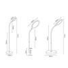 ACA Lighting LED stolní a stojací lampa STEFAN 3 v 1 černý ABS+hliník CCT krokově stmívatelné SF501ALL