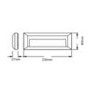 ACA Lighting LED venkovní nástěnné svítidlo hranaté rezavá 230V AC IP65 2W 3000K 100LM RA80 SLIM32NR
