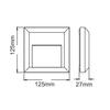 ACA Lighting LED venkovní nástěnné svítidlo hranaté bílá 230V AC IP65 1.5W 3000K 100LM RA80 SLIM52NW