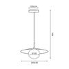 ACA Lighting závěsné svítidlo GLOBIE 1xG9 zlatý kov bílé PVC stínítko SUH12WH