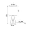 ACA Lighting Floor&Table stolní svítidlo TF176721TWH