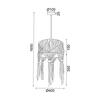 ACA Lighting závěsné svítidlo 1XE27 THASSOS bílá vlna D40XH165CM TF20221P