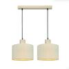 ACA Lighting závěsné svítidlo 2XE27 CHIOS krémová textil+dřevo 50X22XH130CM TF20862PC