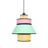 ACA Lighting závěsné svítidlo 1XE27 JAPAN růžová/mentolová textil+ratan D42XH190CM TF20881P