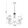 ACA Lighting Textile závěsné svítidlo TNK81490CG3P