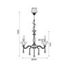 ACA Lighting Elegant závěsné svítidlo TNK854535P