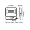 ACA Lighting černá SENSOR LED SMD reflektor IP66 20W 4000K 2070Lm 230V AC Ra80 V2040S