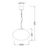 ACA Lighting závěsné svítidlo LUNA D38 OPAL V24012380W