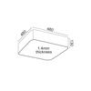 ACA Lighting Decoled LED stropní svítidlo V28LEDC48WH