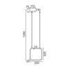 ACA Lighting Decoled LED závěsné svítidlo V30LEDP22BK