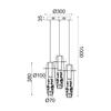 ACA Lighting Crystal LED závěsné svítidlo VANI309LEDP