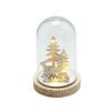 ACA Lighting plastová sněžná koule vánoční motiv, 8 MINI LED na baterie 2xAAA, teplá bílá, IP20, pr.12x18cm X06811233
