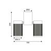 ACA Lighting stropní svítidlo 2XGU10 černá hliník 6,5X20X26CM MEGATRON1 YL10C217BK