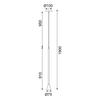 ACA Lighting závěsné svítidlo 1XGU10 CLOUZOT bílá kov IP20 D7,5XD10XH190CM YL22801PWH
