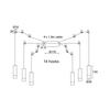 ACA Lighting Avantgarde závěsné a stropní svítidlo YL22C6BK