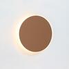 ACA Lighting nástěnné svítidlo LED 5W 3000K 400LM světle hnědá kůže MDF kruh D14XH3,6CM ECLIPSE ZM1705LEDWLL
