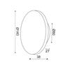 ACA Lighting nástěnné svítidlo LED 5W 3000K 400LM světle hnědá kůže MDF kruh D14XH3,6CM ECLIPSE ZM1705LEDWLL