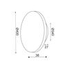 ACA Lighting nástěnné svítidlo LED 24W 3000K 1920LM světle hnědá kůže MDF kruh D40XH3,6CM ECLIPSE ZM1724LEDWLL