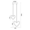 ACA Lighting závěsné svítidlo LED 14W 3000K 900lm INNAMORATO růžová kovová 24X14X100CM ZM202592PP