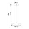 ACA Lighting závěsné svítidlo LED 5W 3000K 400lm NINFEA mosaz kov IP20 D22XH160CM ZM34LEDP22BR