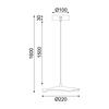 ACA Lighting závěsné svítidlo LED 5W 3000K 400lm NINFEA mosaz kov IP20 D22XH160CM ZM34LEDP22BR