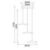 ACA Lighting závěsné svítidlo LED 15W 3000K 1050lm NINFEA mosaz kov IP20 D43XH210CM ZM34LEDP45BR