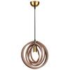 ACA Lighting závěsné svítidlo 1XE27 světle hnědá kůže MDF D29XH100CM TRITON ZM391P29WLL