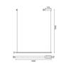 ACA Lighting závěsné svítidlo LED 20W 3000K 1600lm černá 100X5XH150CM ATLANTIS ZM58LEDP100BK