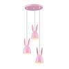 ACA Lighting dětské závěsné svítidlo 3XE27 růžové META D35XH100CM BUNNY ZM73P35P