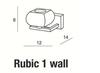 Nástěnné svítidlo AZzardo Rubic 1 wall AZ0488 G9 1x40W IP20 12cm chromové