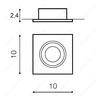 Stropní zápustné bodové svítidlo AZzardo Editta white AZ0807 MR16/GU10 1x50W IP20 10cm bílé