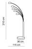 AZzardo Palp stojací lampa 5x E14 40W 210cm IP20, chromové AZ1122