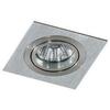 Stropní bodové zápustné svítidlo AZzardo Caro Square aluminium AZ2435 GU10 1x40W IP20 9,3cm hliníkové