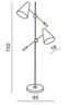 AZzardo stojací lampa Kaja bílá 2x E14 AZ2863