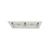 Stropní zápustné bodové svítidlo AZzardo Nova 2 white/white AZ2876 GU10+ADAP111/ES111 2x40/2x50W IP20 34,5cm bílé