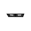 Stropní zápustné bodové svítidlo AZzardo Nova 2 GIPs black/black AZ2935 GU10+ADAP111/ES111 2x40/2x50W IP20 30cm černé