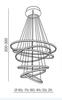 LED Závěsné svítidlo AZzardo Wheel 6 Long Dimm chrome AZ2990 140W 8400lm 3000K IP20 85cm stmívatelné chromové