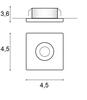 LED Stropní podhledové svítidlo AZzardo Fill 5W S 4000K white AZ3378 5W 425lm 4000K IP20 4,5cm hranaté bílé