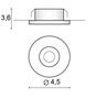 LED Stropní podhledové svítidlo AZzardo Fill 5W R 3000K black AZ3381 5W 425lm 3000K IP20 4,5cm kulaté černé