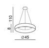 AZzardo Sovana SMART závěsné svítidlo LED 40W 2200lm 3000-6500K 45cm kulaté IP20, bílé AZ3442