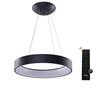 AZzardo Solvent R SMART závěsné svítidlo LED 64W 3017lm 3000-6000K 80cm kulaté IP20, černé + ovladač