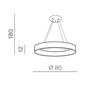 AZzardo Solvent R SMART závěsné svítidlo LED 64W 3017lm 3000-6000K 80cm kulaté IP20, šedé + ovladač