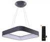 AZzardo Solvent S SMART závěsné svítidlo LED 42W 3360lm 3000-6000K 60cm hranaté IP20, šedé + ovladač